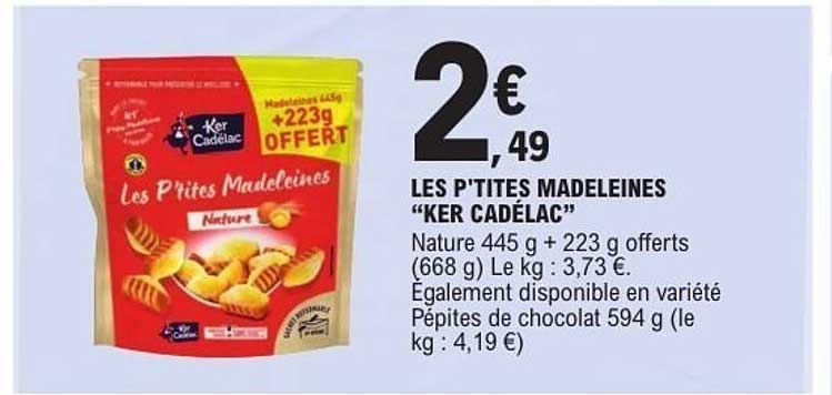 LES P'TITES MADELEINES "KER CADÉLAC"