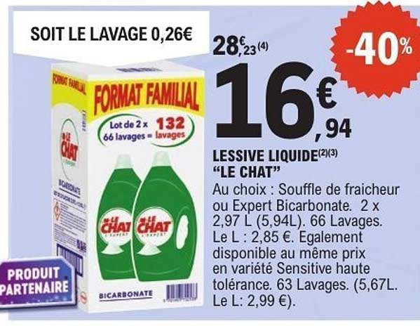 LESSIVE LIQUIDE "LE CHAT"