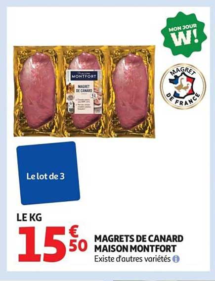 MAGRETS DE CANARD MAISON MONTFORT