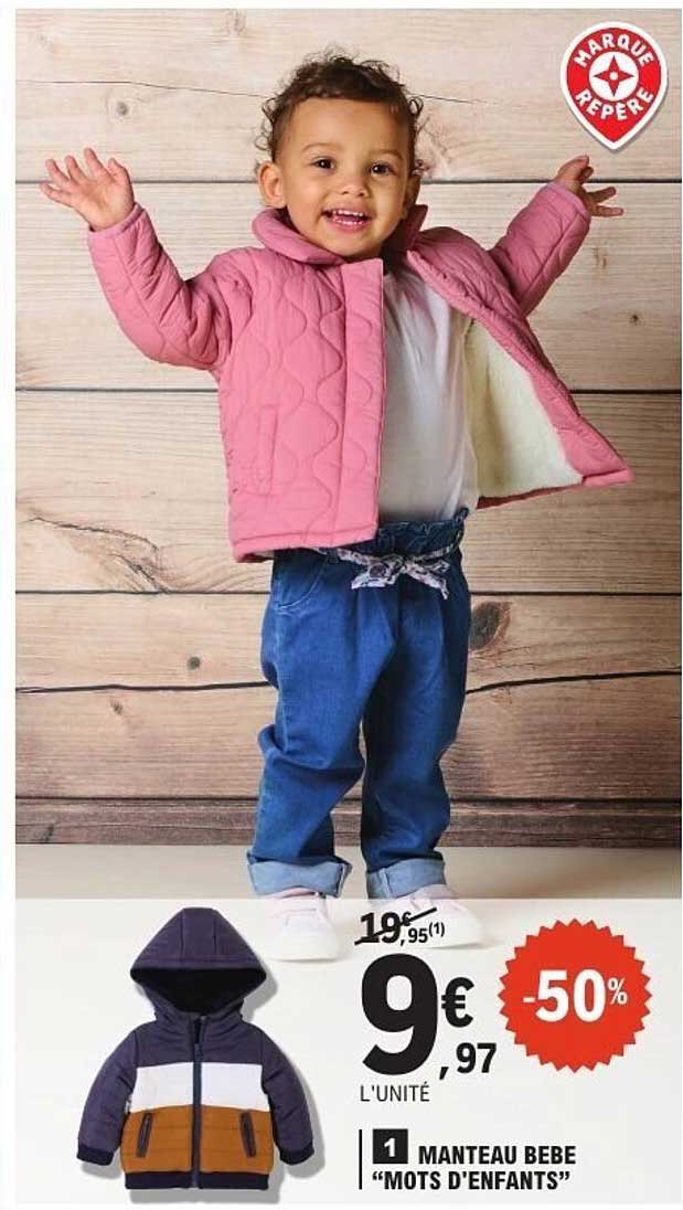 MANTEAU BEBE "MOTS D'ENFANTS"