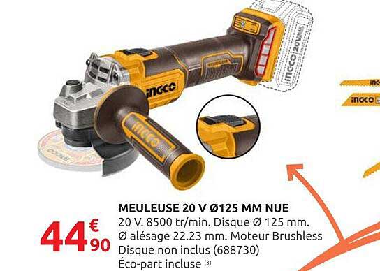 MEULEUSE 20 V Ø125 MM NUE