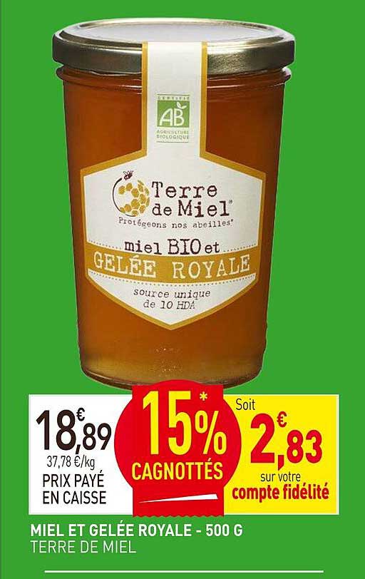 MIEL ET GELÉE ROYALE - 500 G