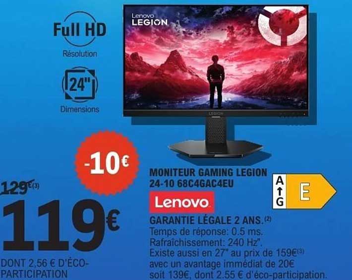 MONITEUR GAMING LEGION 24-10 68C4GAC4EU