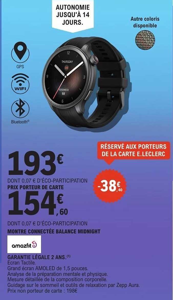 Montre Connectée Balance Midnight