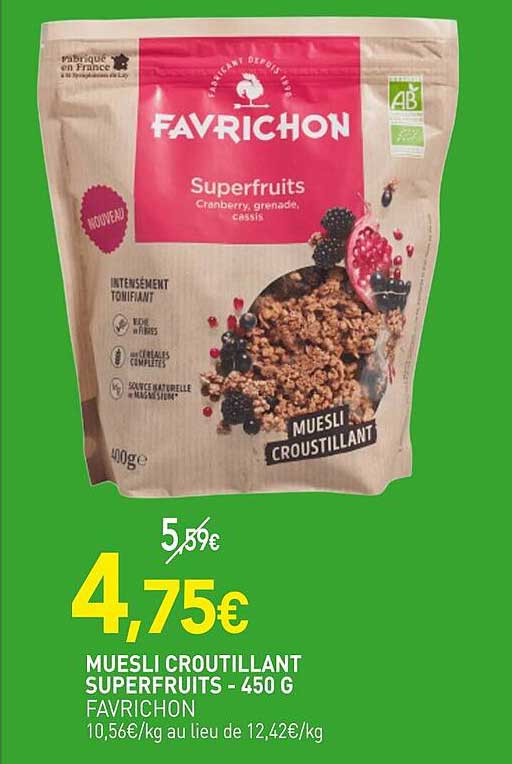 MUESLI CROUTILLANT SUPERFRUITS - 450 G