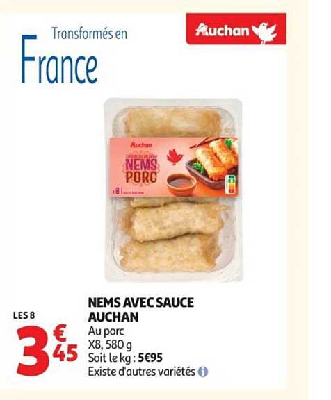 NEMS AVEC SAUCE AUCHAN