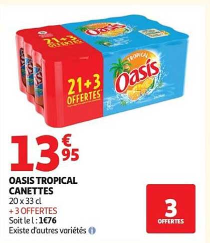 OASIS TROPICAL CANETTES