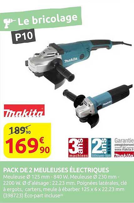 PACK DE 2 MEULEUSES ÉLECTRIQUES