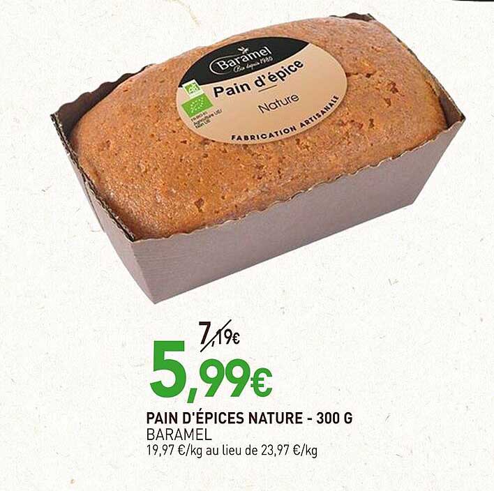 PAIN D'ÉPICES NATURE - 300 G BARAMEL
