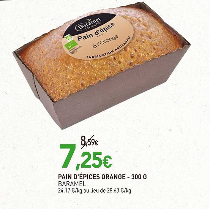 PAIN D'ÉPICES ORANGE - 300 G BARAMEL