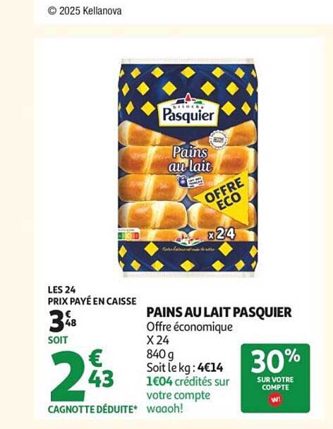 PAINS AU LAIT PASQUIER