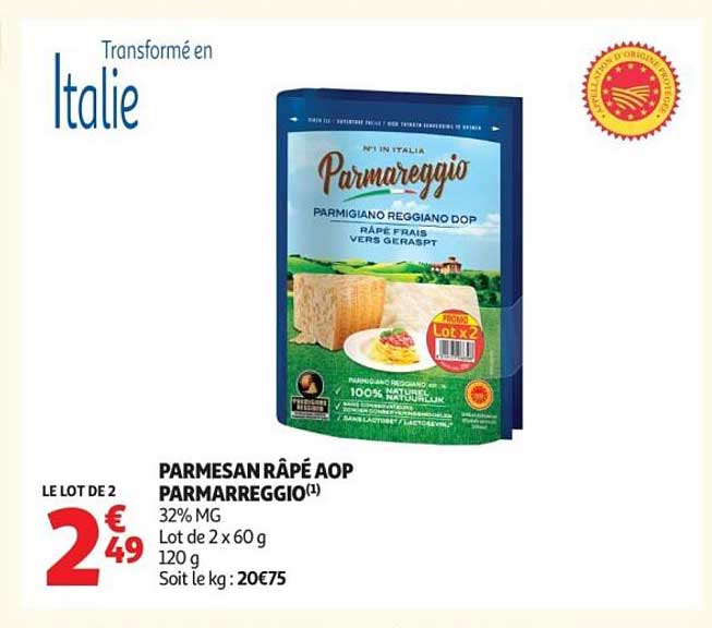 PARMESAN RÂPÉ AOP PARMARREGGIO