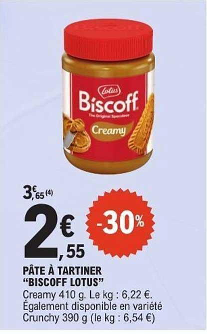 PÂTE À TARTINER "BISCOFF LOTUS"