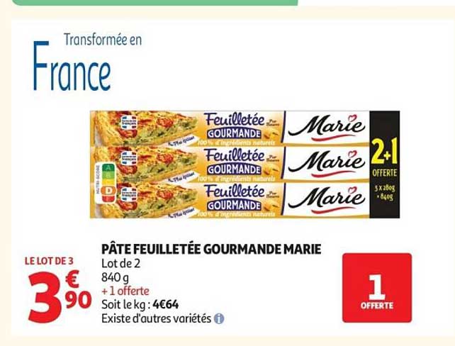 PÂTE FEUILLETÉE GOURMANDE MARIE