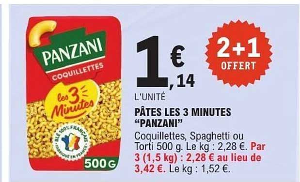 PÂTES LES 3 MINUTES "PANZANI"
