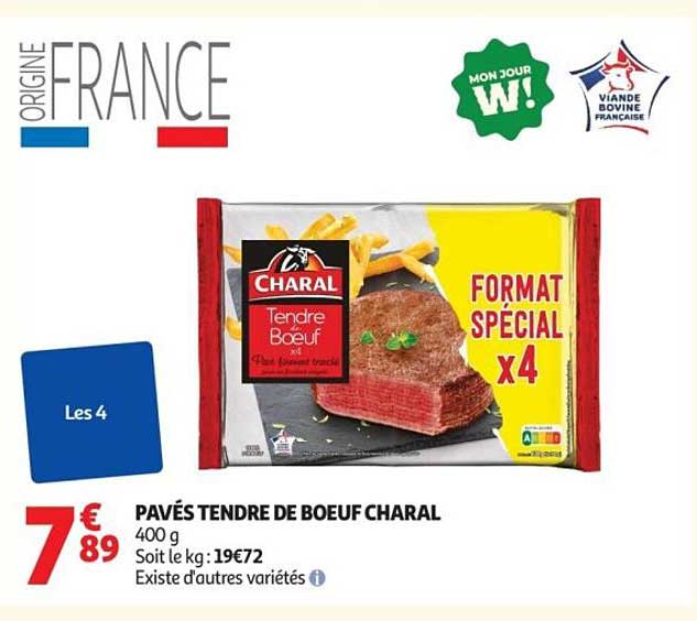 PAVÉS TENDRE DE BOEUF CHARAL