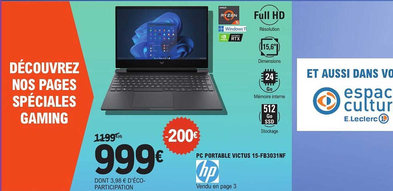 PC PORTABLE VICTUS 15-FB3031NF