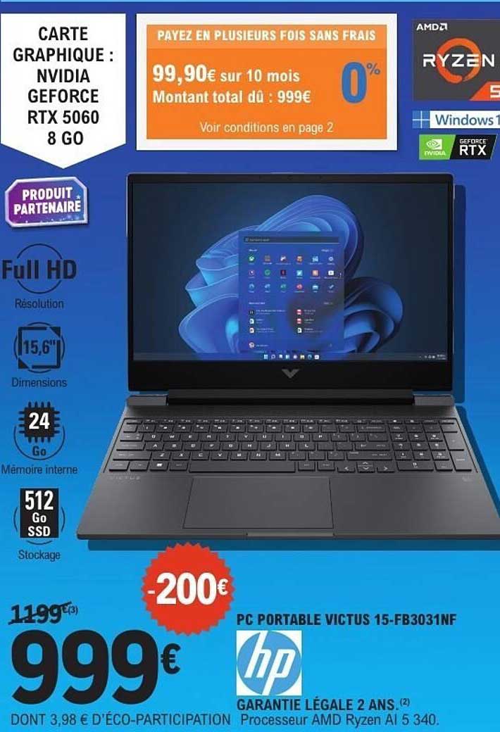 PC PORTABLE VICTUS 15-FB3031NF