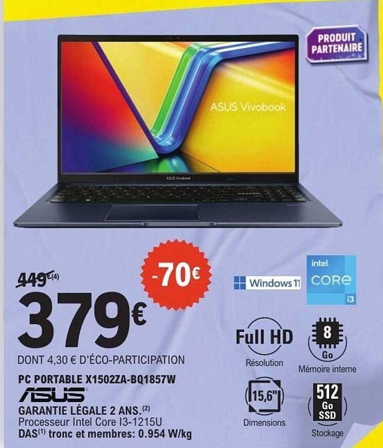 PC PORTABLE X1502ZA-BQ1857W