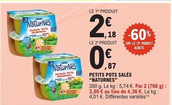 PETITS POTS SALÉS "NATURNES"