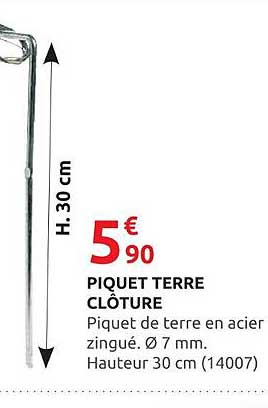 PIQUET TERRE CLÔTURE