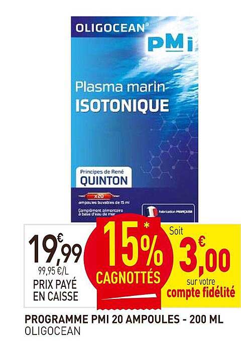 PROGRAMME PMI 20 AMPOULES - 200 ML OLIGOCEAN