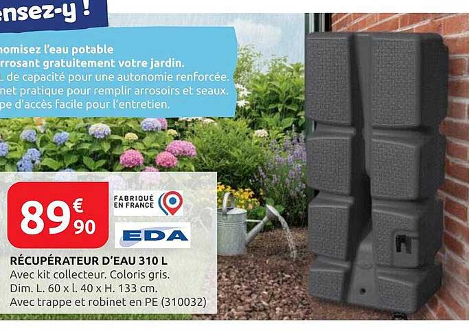 RÉCUPÉRATEUR D’EAU 310 L