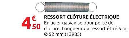 RESSORT CLÔTURE ÉLECTRIQUE
