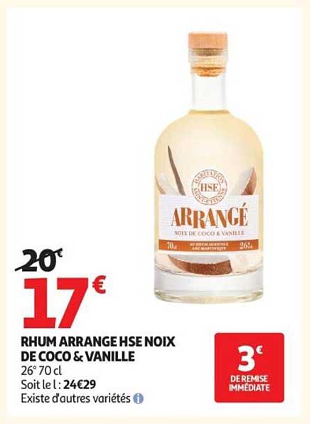 RHUM ARRANGE HSE NOIX DE COCO & VANILLE
