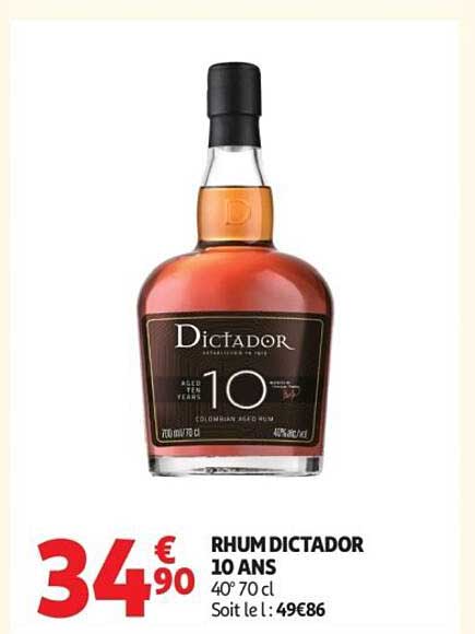 RHUM DICTADOR 10 ANS