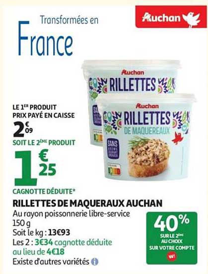 Rillettes de Maquereaux Auchan