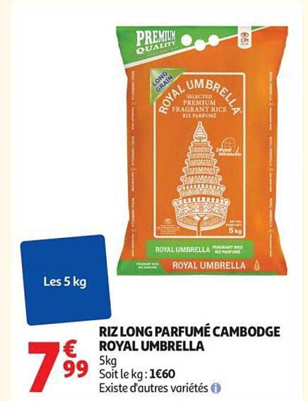 RIZ LONG PARFUMÉ CAMBODGE ROYAL UMBRELLA