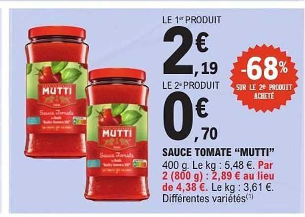 SAUCE TOMATE “MUTTI”