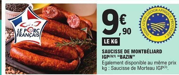 SAUCISSE DE MONTBÉLIARD IGP "BAZIN"