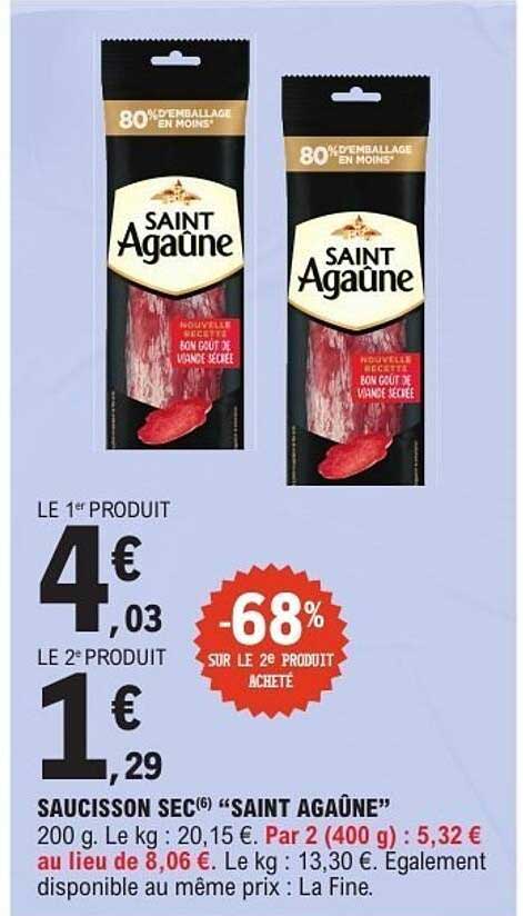 SAUCISSON SEC "SAINT AGAÛNE"