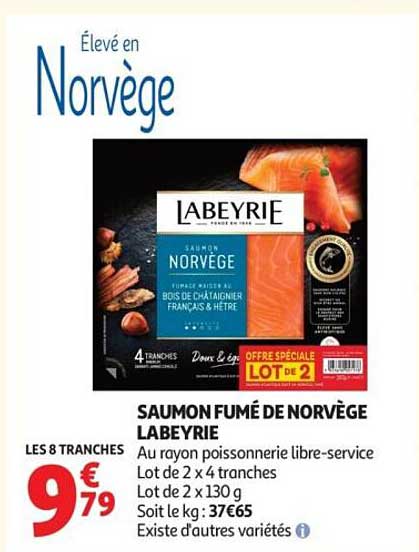 SAUMON FUMÉ DE NORVÈGE LABEYRIE
