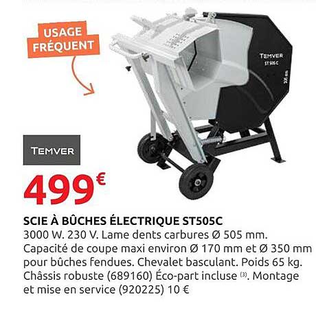 SCIE À BÛCHES ÉLECTRIQUE ST505C