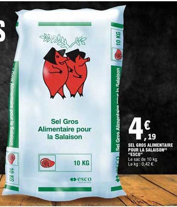 SEL GROS ALIMENTAIRE POUR LA SALAISON “ESCO”