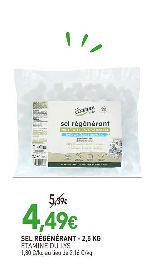 SEL RÉGÉNÉRANT - 2,5 KG ETAMINE DU LYS