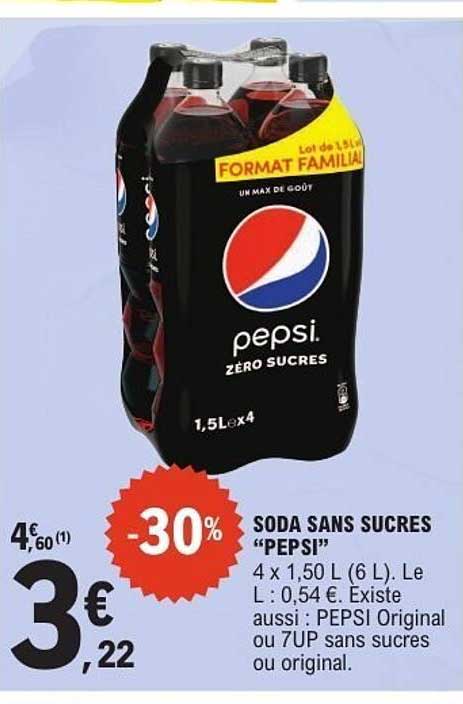 SODA SANS SUCRES "PEPSI!"