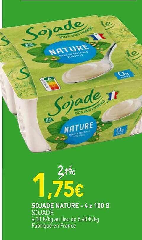 SOJADE NATURE - 4 x 100 G