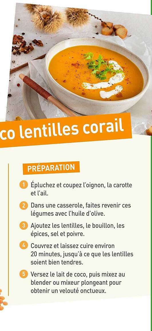 Soupe de lentilles corail