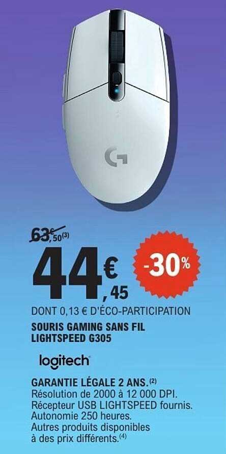 SOURIS GAMING SANS FIL LIGHTSPEED G305