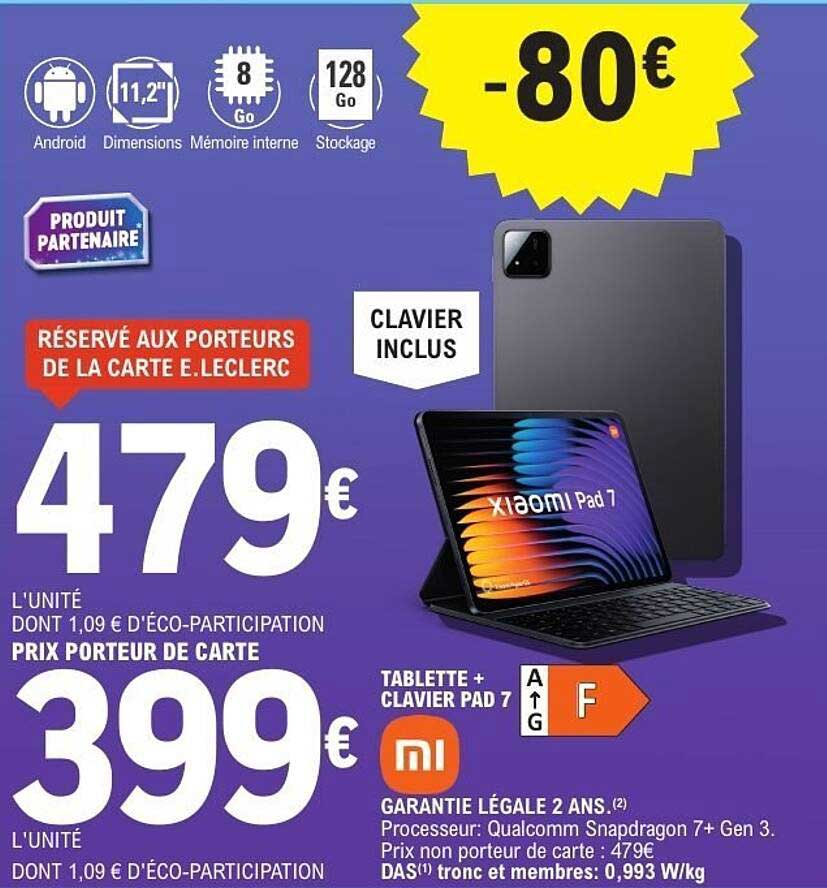 TABLETTE + CLAVIER PAD 7