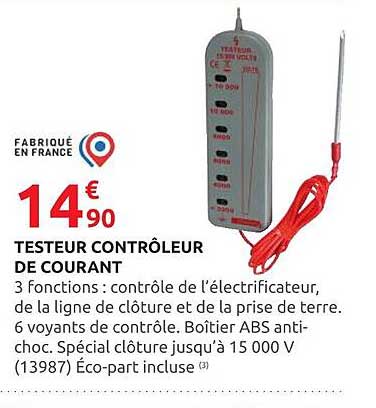 TESTEUR CONTRÔLEUR DE COURANT