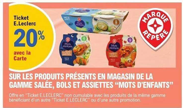 Ticket E.Leclerc 20% avec la Carte