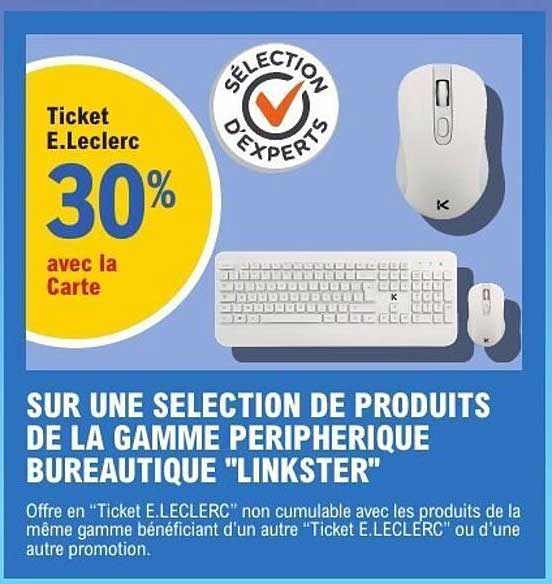 Ticket E.Leclerc 30% avec la Carte