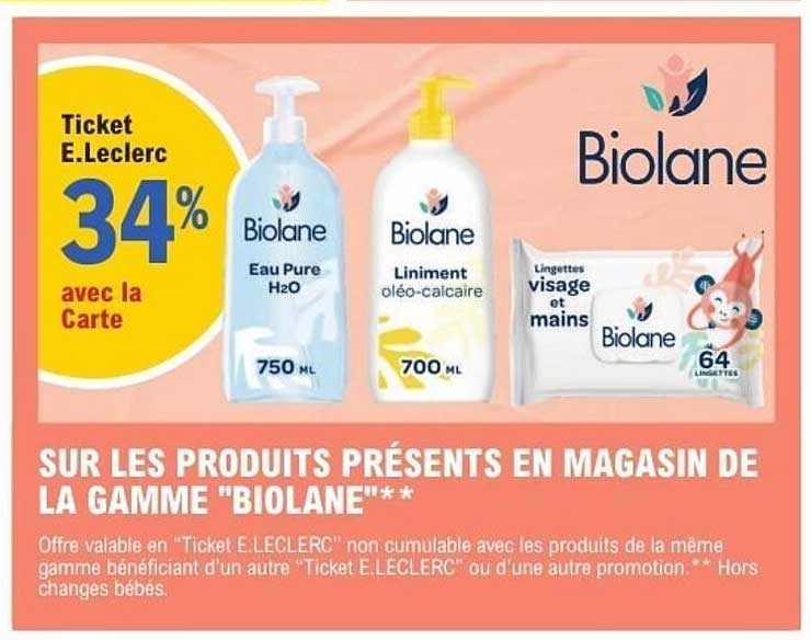 Ticket E.Leclerc 34% avec la Carte