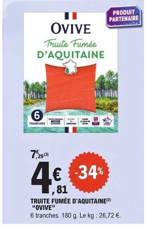 TRUITE FUMEE D'AQUITAINE "OVIVE"