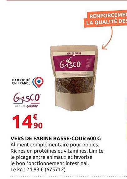 VERS DE FARINE BASSE-COUR 600 G
